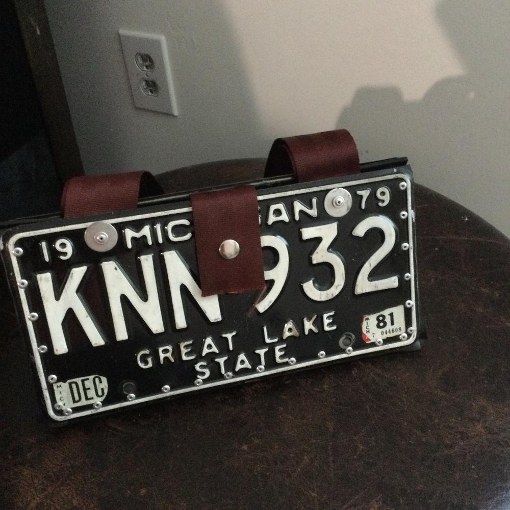 License plate bag